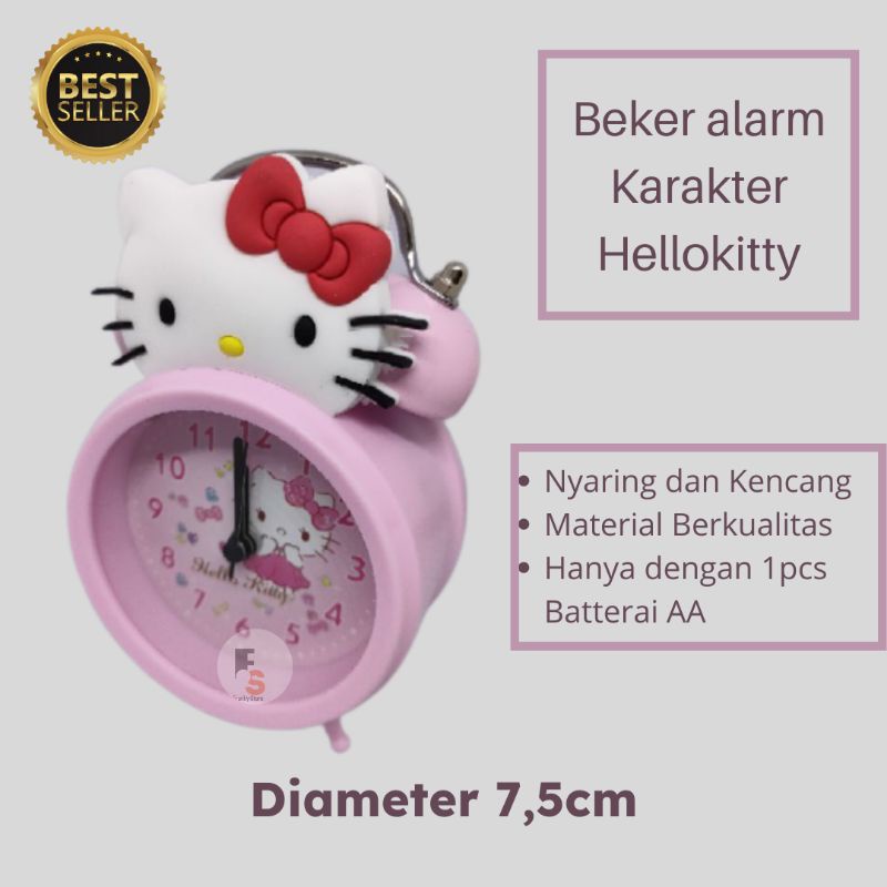Đồng Hồ Báo Thức Hình Hello Kitty Cỡ Vừa 2108 Cho Bé