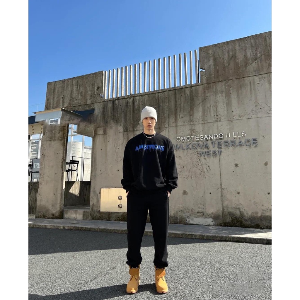Áo SWEATER Nỉ Cổ Tròn Phối Chữ Phong Cách UNISEX Fom Rộng - Lịch Sự Thoải Mái Thấm Hút Mồ Hôi Mùa Đông 2022
