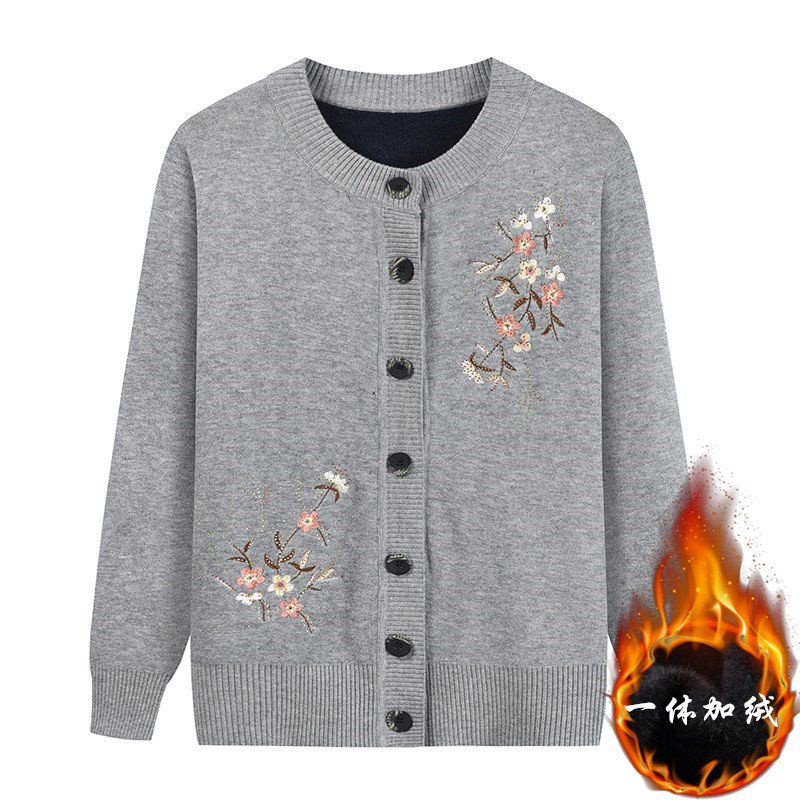 Áo Len Cartigan Cài Cúc Thêu Hoa