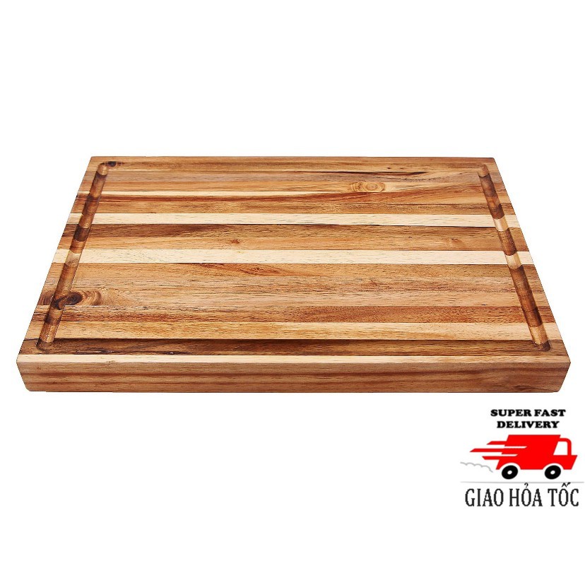 [2021] Thớt gỗ teak cao cấp siêu cứng không mùn, chống nứt  50 X 38 CM  - Thớt gỗ trang trí đồ ăn kiểu dáng Home Decor