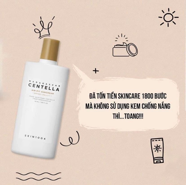 [Mã SKAMCLU9 giảm 10% đơn 100K] [ MẪU MỚI ] KEM CHỐNG NẮNG SKIN1004 MADAGASCAR CENTELLA AIR FIT SUN CREAM PLUS | BigBuy360 - bigbuy360.vn