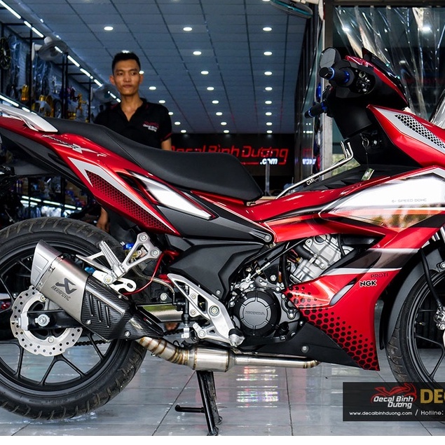 Tem Trùm Winner X Đỏ bạc Đen Decal Candy Cao Cấp