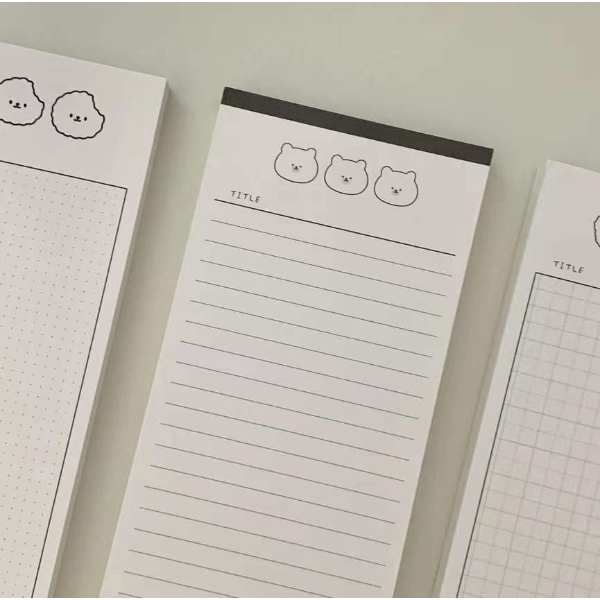 Giấy Ghi Chú 30 Tờ In Hình Gấu Bánh Quy 5half Cho Học Sinh