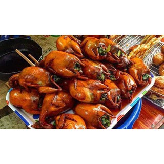 chim cút ướp móc mật siêu ngon