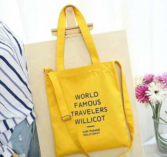 SIÊU HOT TÚI TOTE WORLD FAMOUS thời trang kiểu mới mang hai kiểu có khóa kéo vừa a4 stye KITISHOP