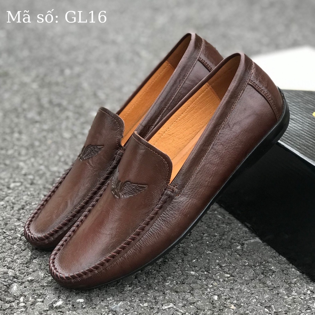 Giày lười nam Alo Davin Da Bò Cao Cấp GL16
