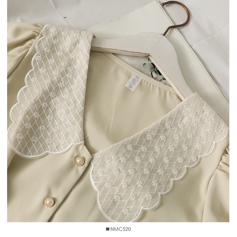 Áo chiffon BH ngắn tay phối lưới thời trang dành cho nữ