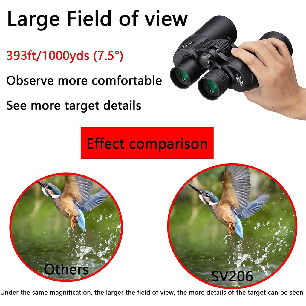 Ống Nhòm SVBONY SV206 BAK4 FMC 10x50 Kháng Nới Đi Kèm Dây Đeo Cổ Đa Năng Tiện Dụng Thích Hợp Cho Dã Ngoại | BigBuy360 - bigbuy360.vn