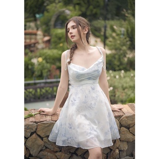 PHOEBE - Váy hè tơ hoa hai dây cổ đổ lưng chun nhẹ nhàng