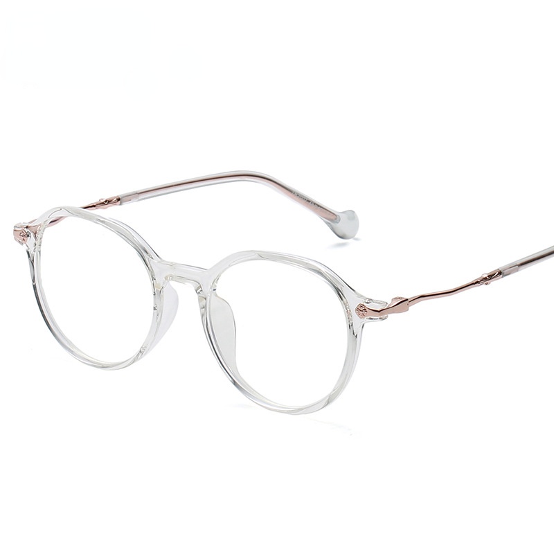 Mắt Kính Gọng Oval Trong Suốt Chống Ánh Sáng Xanh TR90 Thời Trang Cao Cấp