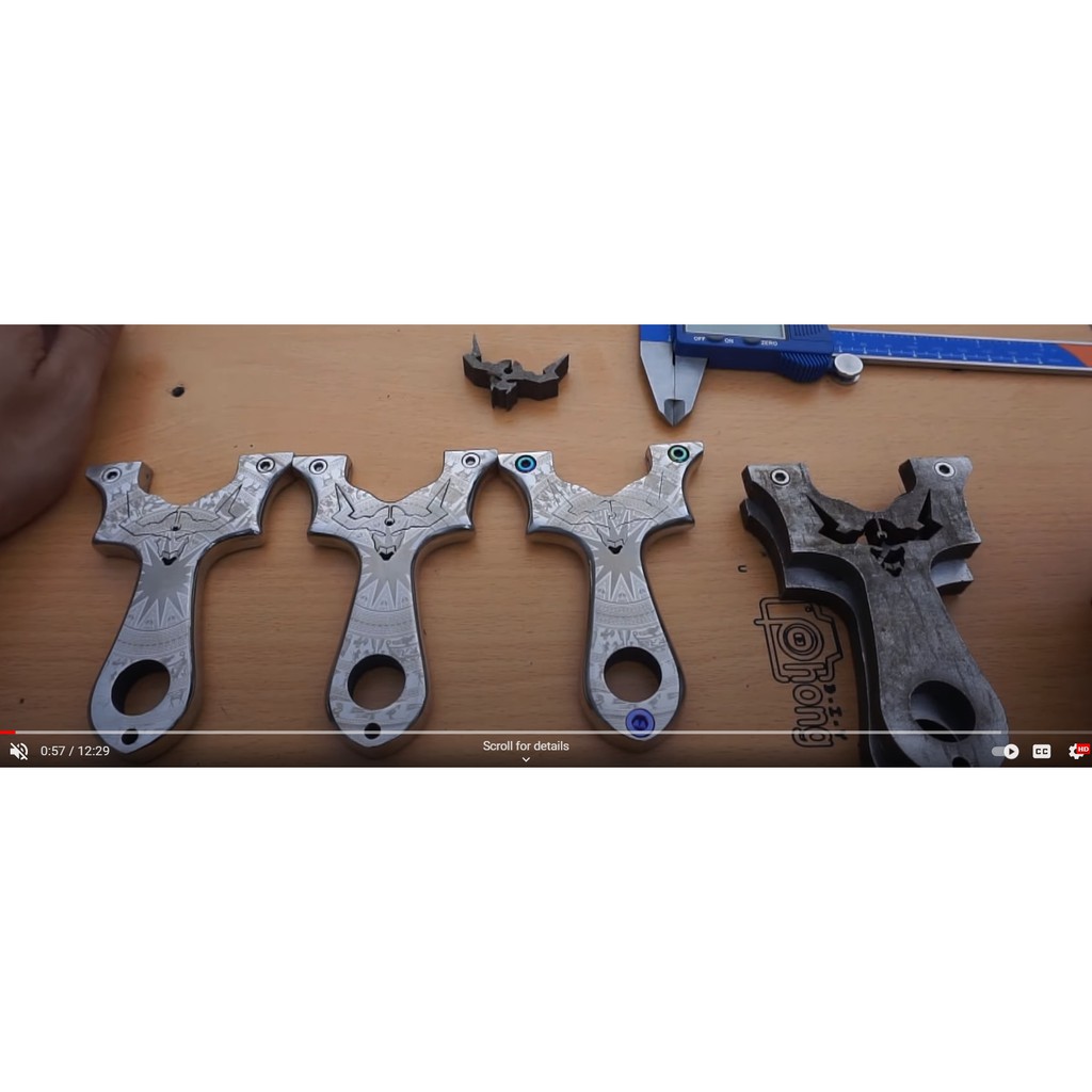 Ná cao su quỷ vương cắt  bo mài từ phôi chạc 7,5 cm