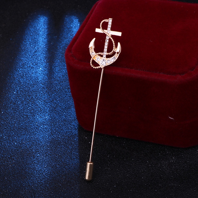 EFAN Hàng Mới Về Ghim Cài Áo Dài Thẳng Hình Bánh Lái Thuyền Đi Biển Phong Cách Hải Quân Dành Cho Nam