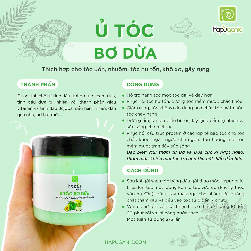 [4 LOẠI]  Ủ TÓC TỪ THIÊN NHIÊN SIZE 500G HANDMADE | BigBuy360 - bigbuy360.vn