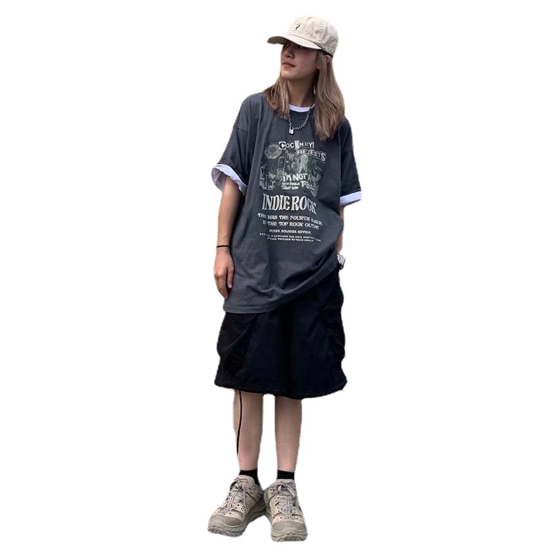 Quần Short Nam In Chữ Phong Cách Hip Hop Năng Động