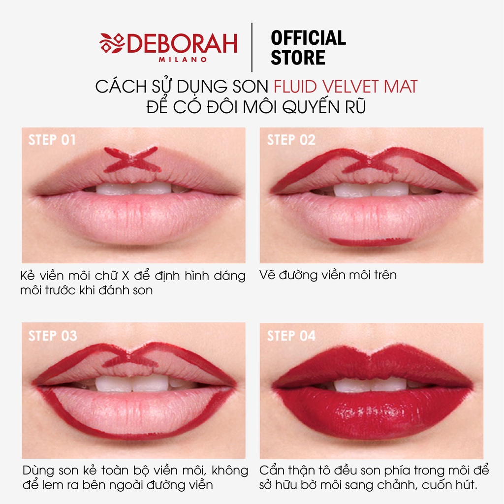 Son kem lì Deborah Milano Fluid Velvet Mat