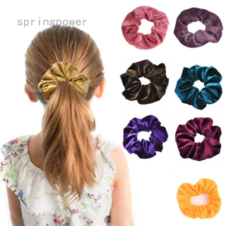 Nhung Tóc Scrunchies Co Giãn Scrunchy Đuôi Ngựa Giá Đỡ Dây Tóc Thiết Thực