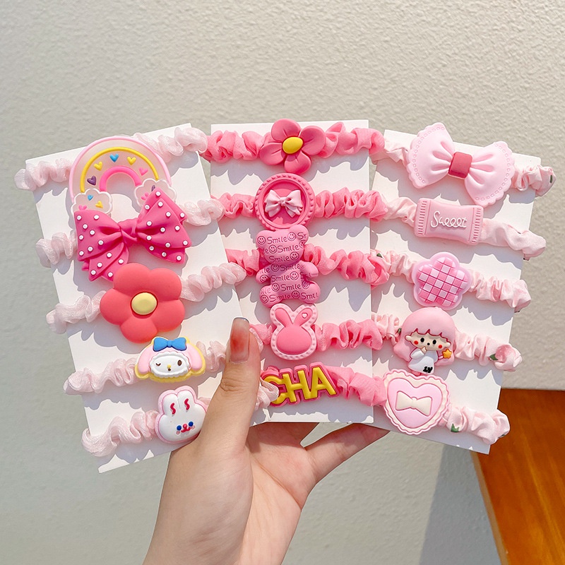 Set 5 Dây Buộc Tóc Dễ Thương Cho Bé Gái