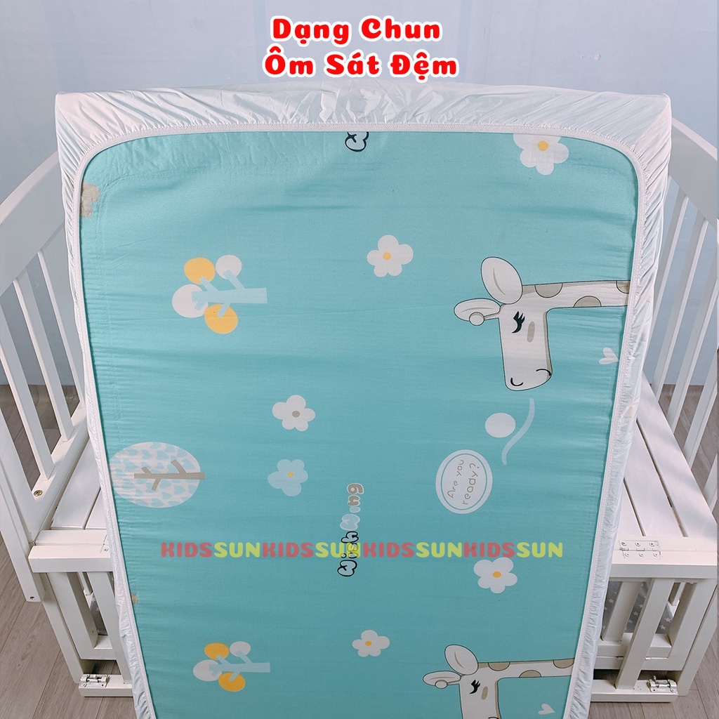 Ga chống thấm dạng chun bọc đệm KIDSSUN cho giường cũi trẻ em