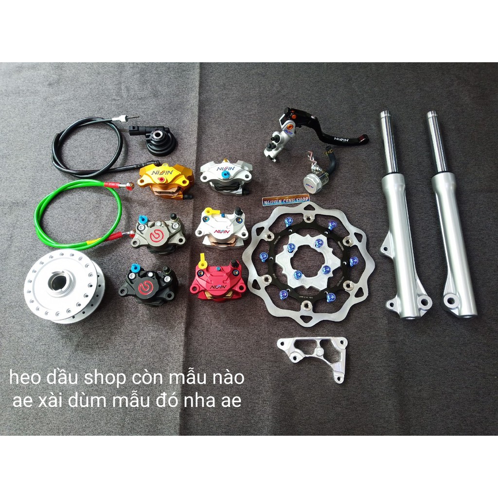 Bộ phanh đĩa trước wave sirius rembo nissin