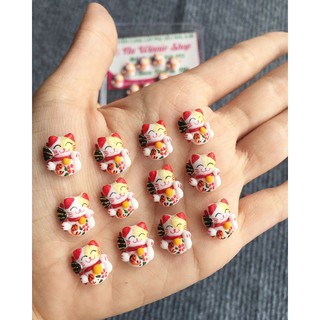 Mèo bột thần tài gắn móng(1 con)