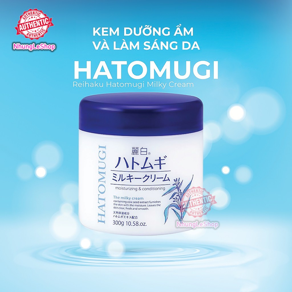 Kem Dưỡng Ẩm Trắng Da Hạt Ý Dĩ Hatomugi Moisturizing &amp; Conditioning The Milky Nhật Bản 300g