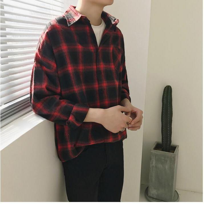 Áo Khoác Unisex Kiểu Dáng Sơ Mi Caro không nón - J011 | BigBuy360 - bigbuy360.vn