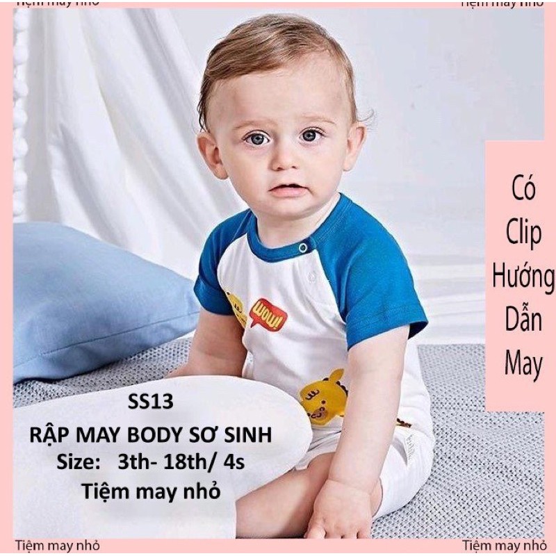 SS13_Rập giấy may body tay raglan sơ sinh