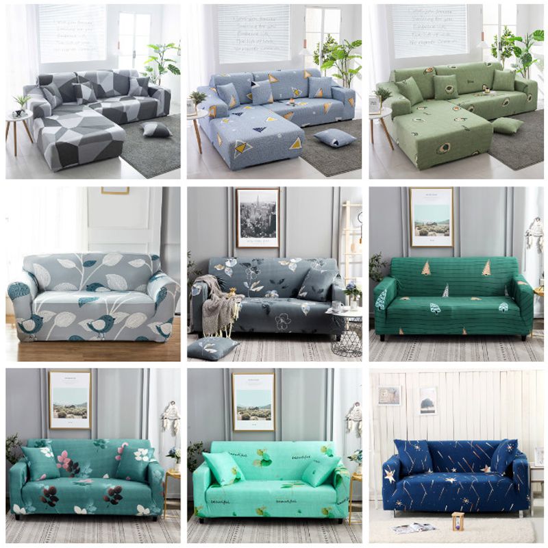 Vỏ Bọc Ghế Sofa 1 / 2 / 3 / 4 Co Giãn In Họa Tiết Trang Trí Phòng Khách