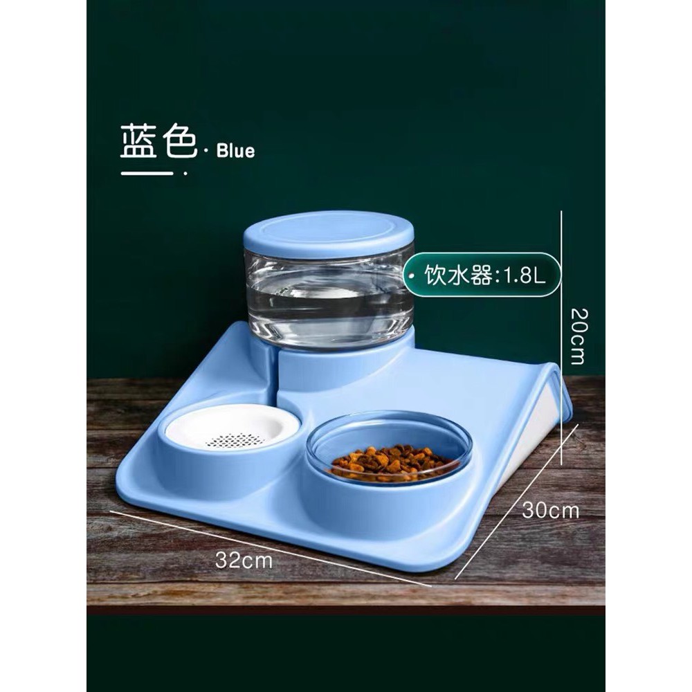 (ĐỘC QUYỀN)  - Bát/ Tô 2 ngăn bao gồm bát ăn và bình lọc nước tự động cho chó mèo, dễ dàng vệ sinh, an toàn cho thú cưng