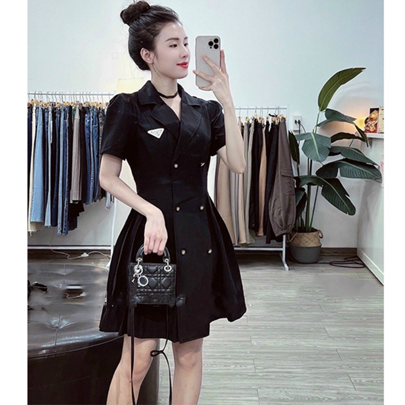 Váy Kaki Cổ Vest Dáng Xòe Hàng Quảng Châu V2044-Teen 888