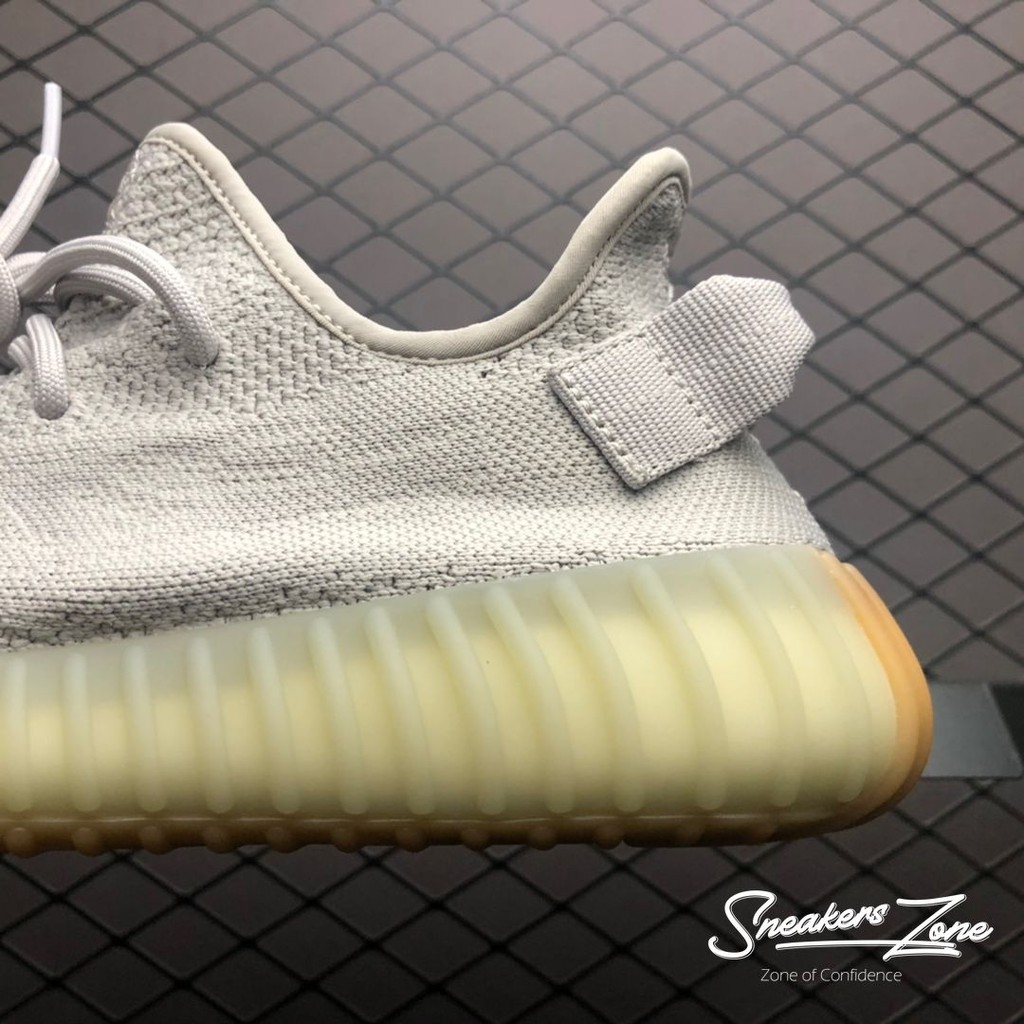 Giày thể thao nam nữ YZ 350 V2 Sesame xám đế nâu