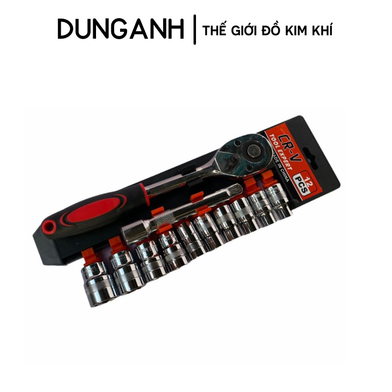 Bộ khẩu vặn ốc Kim Khí Dung Anh bộ khẩu đa năng 12 chi tiết 1/2