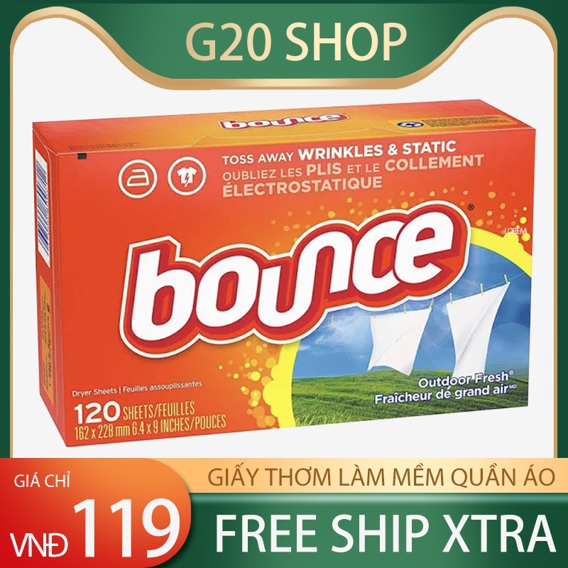 Giấy thơm Mỹ Bounce làm mềm quần áo full box NCC G20 SHOP