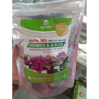 Phân bón hữu cơ khoáng Minro 5-5-5 va 6-4-6 túi lưới cho hoa lan, bonsai