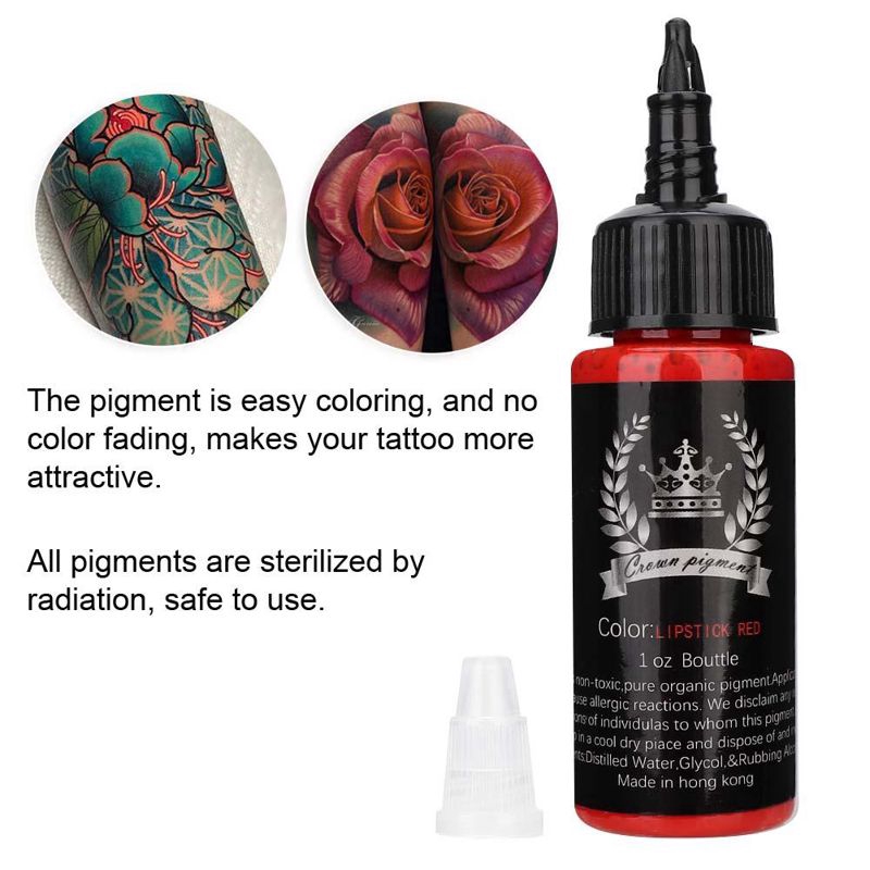 Mực Xăm Bán Vĩnh Viễn Chuyên Nghiệp Lâu Trôi 30ml