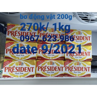 bơ president 200g (mua 5 thanh = 270k/ 1kg) (tính ra có 54k/ 200g)