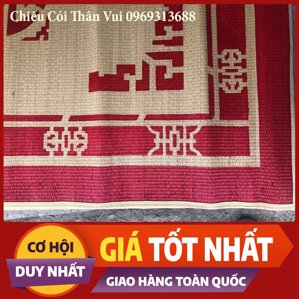 Chiếu Cói ❤️FREESHIP❤️ Chiếu Thái Bình In Gấm  0,8/1m2/1m5/1m6/1m8/2m2