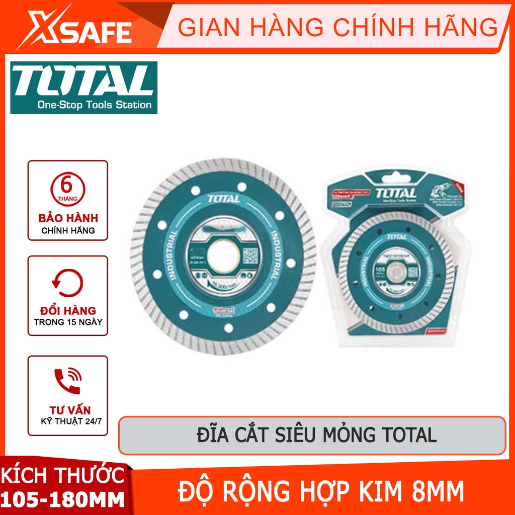 Đĩa cắt siêu mỏng TOTAL dùng cắt ngói, gốm, đá, gạch, đá cẩm thạch, không cắt được gạch men(kính nano) - [XSAFE]