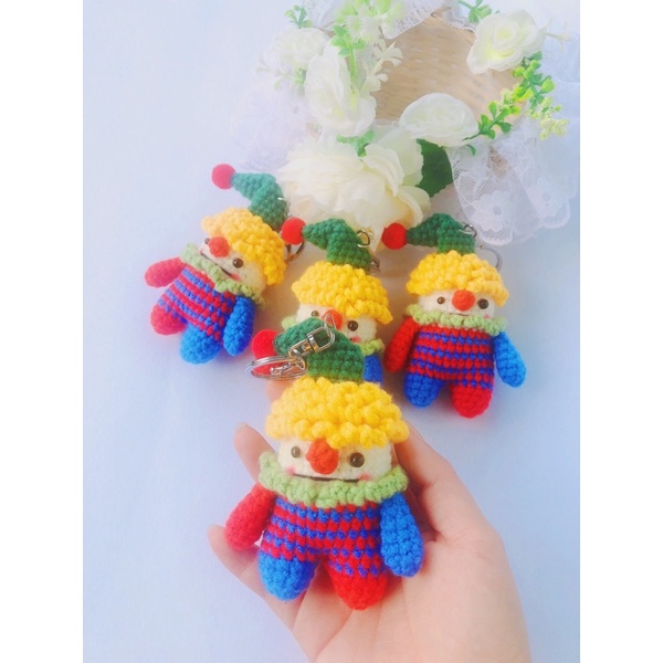 Móc Khoá Chú Hề Len Dùng Làm Trang Trí, Quà Tặng