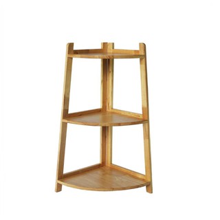 Kệ Góc Tường chữ A 3 Tầng Bằng Gỗ Cao Su Tự Nhiên