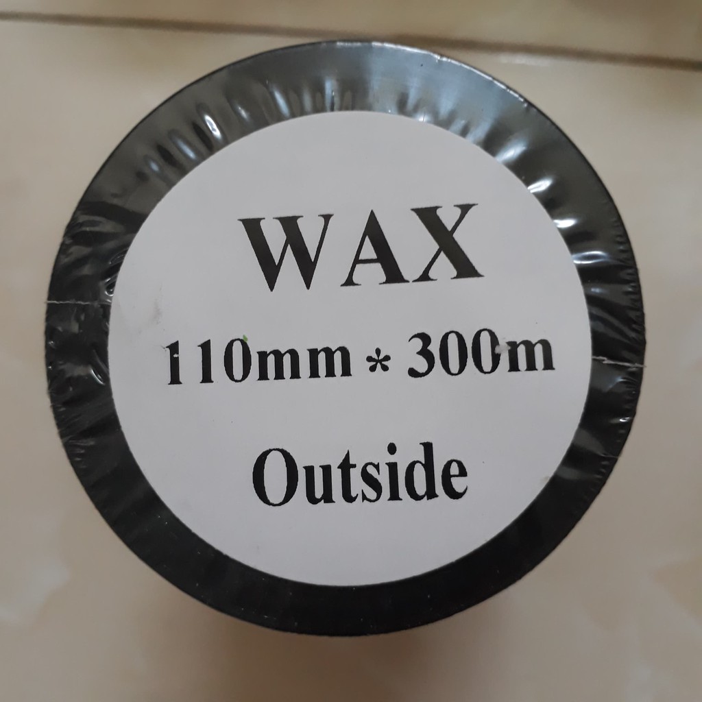 Mực in tem Mã vạch WAX Ribbon Khổ 110mm x 300m