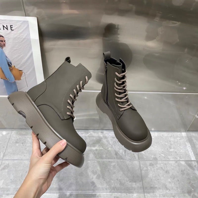 Boots cao cổ buộc dây