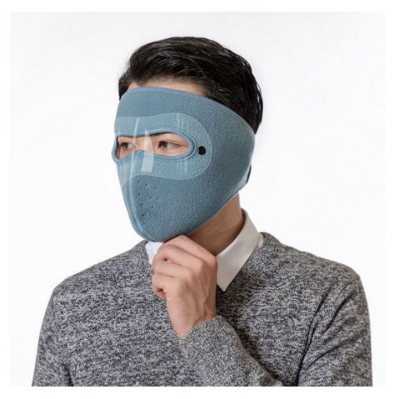 Khẩu trang vải ninja lót nỉ kèm kính chắn gió mưa bụi tiện lợi, chống giọt bắn | BigBuy360 - bigbuy360.vn