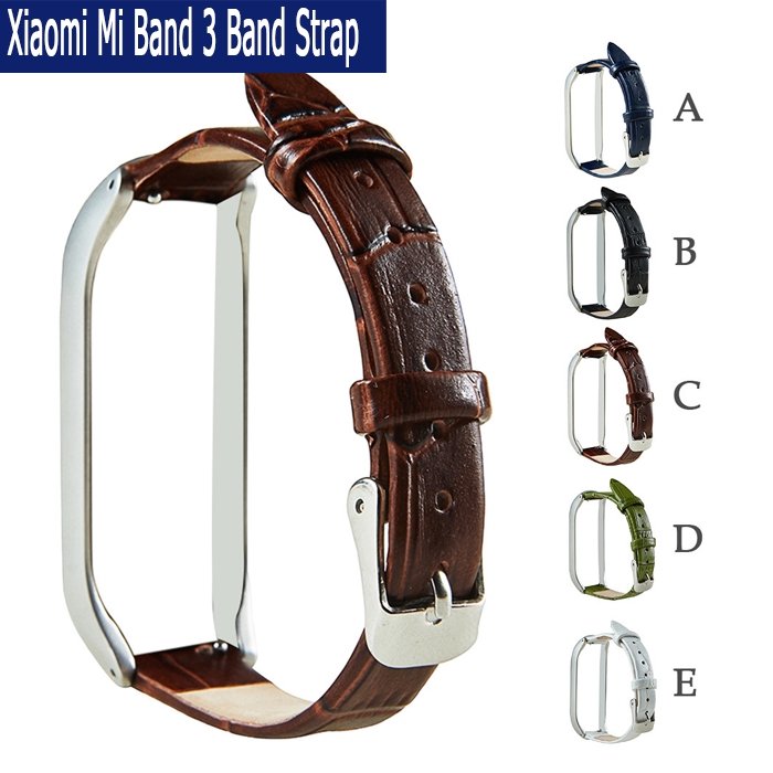 Wristband Band Strap + Metal Case For Xiaomi Mi Band 3