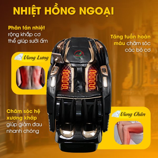 Ghế massage toàn thân cao cấp Funiko F600 điều khiển giọng nói,kiểm tra sức khỏe bảo hành 10 năm