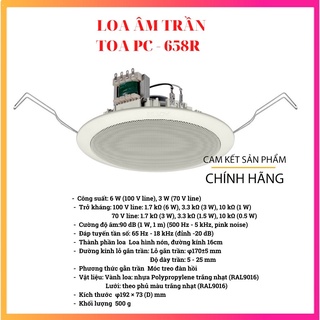 Loa âm trần lưới mịn 6w toa pc- 658r