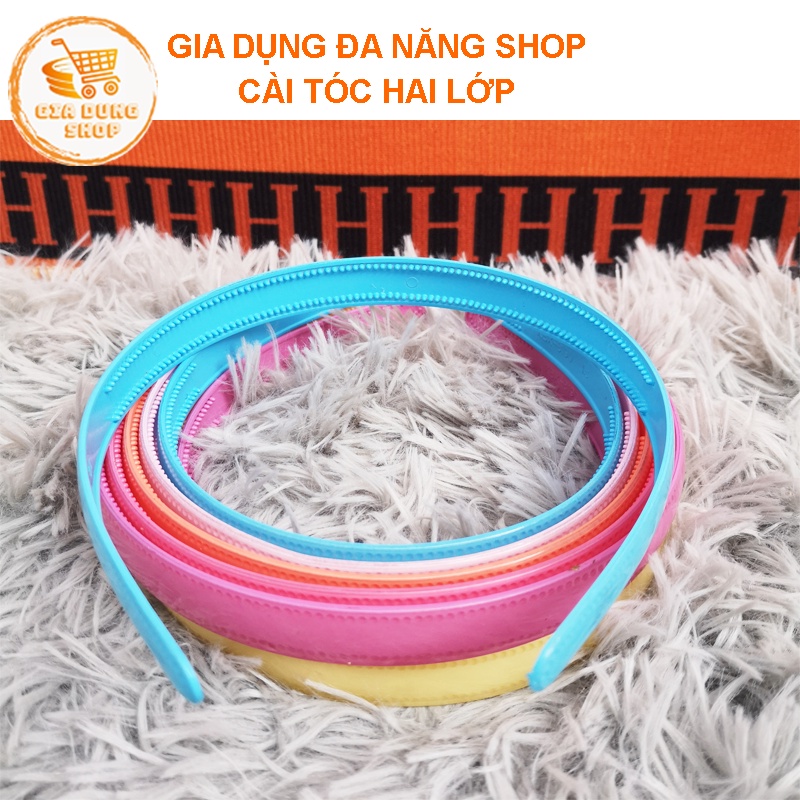Băng đô, cài tóc hai lớp trong nhiều màu xinh xắn cho nữ