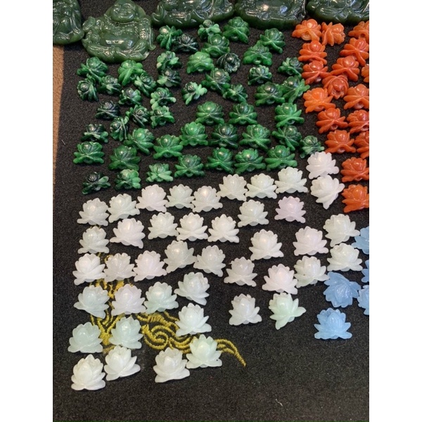 Charm mix vòng đeo tay Bông Sen ngọc sơn thủy