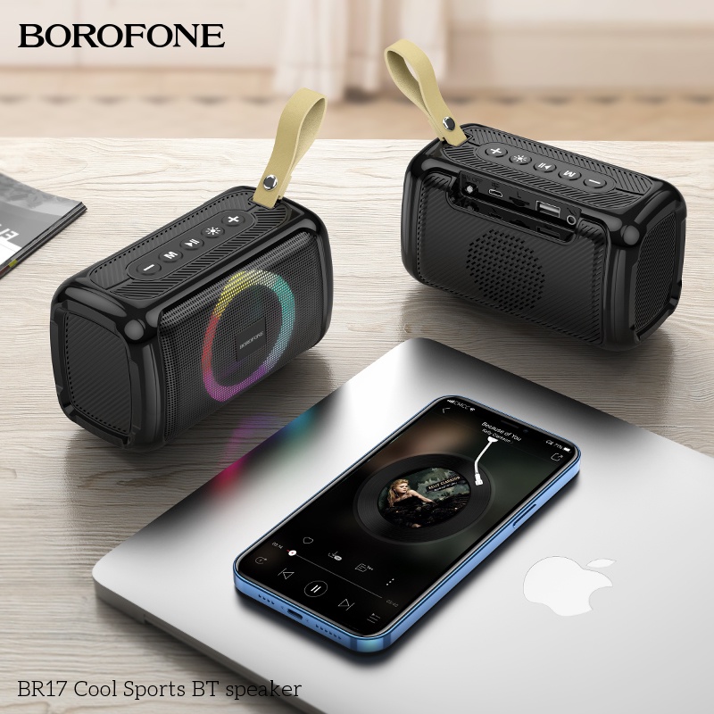 Loa Bluetooth BOROFONE BR17 thể thao Mini, Bass mạnh mẽ, to rõ, hỗ trợ di động không dây - Chính hãng