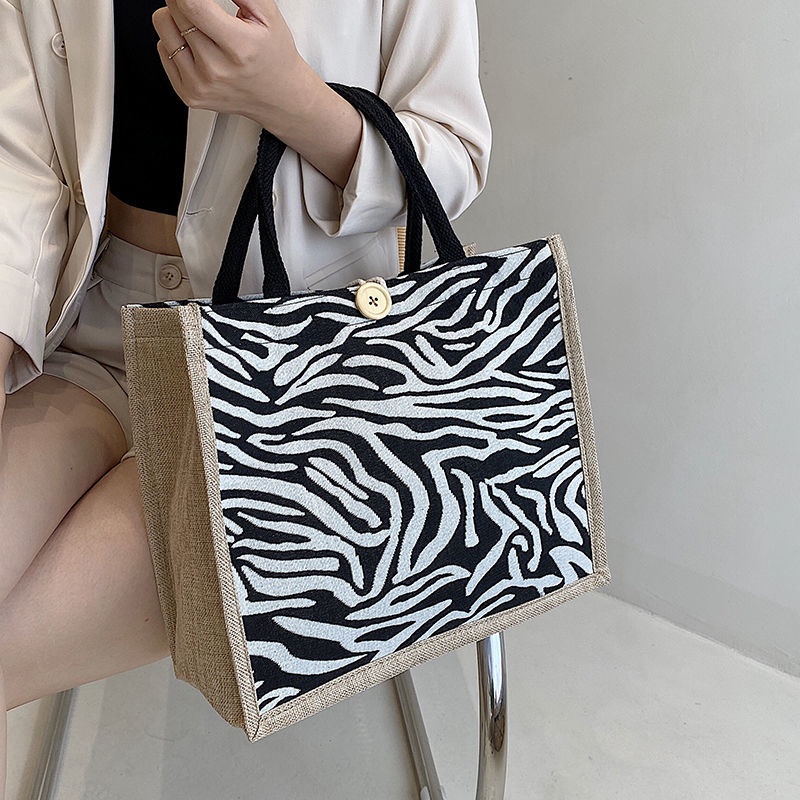 Túi Tote Đeo Vai Vải Lanh Kích Cỡ Lớn Hiện Có 5 Kiểu